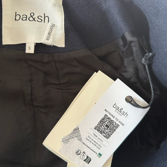 BA&SH haya belted navy wool blend coat FINAL PRICE - Picture 9 of 15